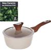 KASANOVA Casseruola con coperchio crema New Ceramic (20 cm un manico)