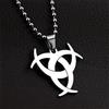 Silver Biohazard Poison Symbol Pendant 24" 60-61cm Mens Chain Surfer Necklace