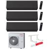 Toshiba Climatizzatore Toshiba Shorai Edge Black WI-FI Trial split inverter 10000+10000+13000 btu (U.E. RAS-3M26G3AVG-E) + OMAGGIO