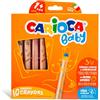 Carioca Baby Crayons 3in1 | Pastelloni Colorati Super Lavabili per Bambini 3 in 1, Matite Colorate e Pastelli a Cera Acquerellabili, Colori Assortiti, 10 Pezzi