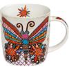 Maxwell & Williams - Tazza con mucca Betsy, in porcellana, multicolore, Porcellana, Flutter (Butterfly)