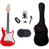 Strumentimusicalitop Chitarra Elettrica 3/4 Strato 36" Rossa Amplificatore Kit Completo