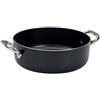 Pentole Agnelli ALSA106SS40 Casseruola Bassa Antiaderente Spessore 3 Millimetri con Due Maniglie Inox, Diametro 40 cm