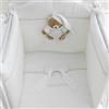 Nanan Set Piumone e Paracolpi Letto Tato Bianco 39817 -NOVITA' -