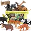 FRUSE Animali Giocattolo per Bambini con 12 Animali Della Giungla Fattoria | Realistici Animali Figure, Animali Savana, Animali dello Zoo, Scatola Portaoggetti, Educativo, Regali per Ragazzo Ragazza