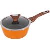 KASANOVA Casseruola arancione Kolors con coperchio (20 cm un manico)
