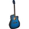 Strumentimusicalitop Chitarra Acustica 41" Cutaway Blu Offerta per iniziare + Spedizione Italia