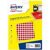 Avery Confezione da 2940 etichette multiuso, 8 mm, colore: Rosso