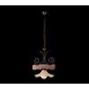 Bonetti Illumina Lampadario in noce e ferro laccato 1 luce