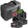 BEAMZ MHL36 Set 2 teste mobili con borsa trasporto 4 led 4 in uno da 9W dmx