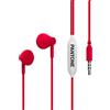 Pantone Celly, Auricolari a Filo Linea, Cuffie con Capsule a Goccia, Controllo da Remoto e Microfono Integrato, Lunghezza Cavo 1 m, Connettore Jack 3.5 mm, Red