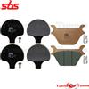 SBS Pastiglie Freno Anteriore +Post PER HARLEY FXDL 1340 DYNA LOW RIDER 1993>1999