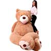 MAKOSAS Peluche Giganti 340 cm - Orso Peluche Gigante - Orsetto di Peluche - Orsacchiotto gigante - Idee Regalo Anniversario, Compleanno, Sorprese Romantiche - Regali Bambini, Ragazza, Fidanzata - Marrone