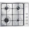 Smeg S64S piano cottura Acciaio inox Da incasso 60 cm Gas 4 Fornello(i) Cappa da incasso