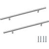 SYDARSYN 6 Pezzi Maniglie per Mobili da Cucina - Maniglie a T-Barra per Armadi, Mobili e Cucina in Acciaio Inox (192 mm Distanza dei Fori)