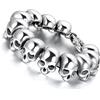 Cupimatch Mens gotica del motociclista dell'acciaio inossidabile teschio Bracciale 9.8