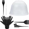 Halinuia Set di 7 cappe per capelli preforate, in silicone con fori, per colorare i capelli, accessori per la tintura dei capelli, per donne e ragazze