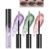 LYSdefeu Mascara con brillantini, 3 colori, viola, verde, rosa, metallico, glitterato, brillante, durevole, volumizzante, per ciglia e occhi, impermeabile, per donne, 3 + 5 + 7
