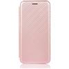 Jeelar NEINEI Cover per Xiaomi Redmi 10C,Custodia Fibra di Carbonio Libro Portafoglio Morbida Scocca Antiurto Wallet Case con Funzione Stand & Slot della Carta,Smartphone Custodie,Rosa