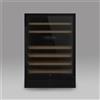 Ⓜ️🔵🔵🔵 LES PETITS CHAMPS CAVCEDB46 - Cantinetta TOTAL BLACK per 46 bottiglie, NERA, 2 ZONE DI TEMPERATURA, 6 ripiani in legno, funzione inverno, anti-UV, ANTIVIBRAZIONE