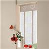 SIMPVALE 1 Pezzo Tie up - Tenda in Voile Tulle Ricamo Romano Tenda - Tende Pannelli Finestra per Camera da Letto, Studio, Bagno, Cucina, Marrone Chiaro, 45x90cm