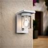 Applique Bianca IP54 con Base E27 e Sensore di Movimento - Serie RIGA