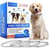 mysemgshuo 4 Pezzi Collare Antiparassitario per Cani, Naturali Collare Antipulci e Zecche per Cani, Collare Regolabile Impermeabile,Elimina pulci, zecche, pidocchi