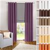 heimtexland ® Tenda con Occhielli, in Lilla, a Tinta Unita, Opaca ma traslucida, 245 x 140 cm - Tenda Decorativa in Microfibra con Bellissimo Caso Leggero - Tenda Viola Typ117