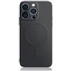 Mixroom - Custodia Cover per iPhone 13 Pro in Tpu Silicone morbido compatibile con MagSafe accessori con cerchio magnetico integrato Nero