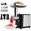 Helangel 3 in 1 tritacarne elettrico, tritacarne con 3 lame per verdure e 3 piastre per macinazione, macchina per salsicce per uso domestico e commerciale