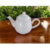 Provance Teiera con coperchio in porcellana bianca, in due diverse misure (650 ml)