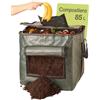 Praknu Piccola Compostiera da Giardino 85 L - Salvaspazio - Resistente alle Intemperie - Con Apertura per Ventilazione e Riempimento - Compostatore Rapido per Rifiuti da Cucina
