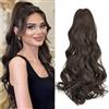 Cybelleza Coda Capelli Extension Clip Claw Coda di Cavallo con Pinza Mossi 45cm Posticci per Capelli Ricci Ponytail Sintetici Lunghi Coda Finta Ondulati, Marrone medio