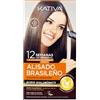 Kativa - Kit lisciante brasiliano, trattamento lisciante professionale casalingo, fino a 12 settimane di durata, lisciante alla cheratina vegetale, senza formolo, facile da applicare