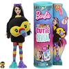 Barbie - Bambola Barbie Cutie Reveal Tucano, Serie Amici della giungla, con costume da tucano, di peluche e 10 sorprese con tecnologia cambia colore, Giocattolo per Bambini 3+ Anni, HKR00