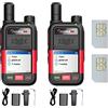TXQ Wurui TXQ N8 Global-ptt ricetrasmittente lunga distanza professionale digitale portatile radio bidirezionale (2 pezzi neri con scheda SIM da 500 MB)