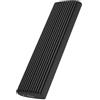 ICY BOX Case SSD/NVMe M.2, USB 3.2 (10 Gbit/s), senza strumenti, sistema di raffreddamento, USB-C, USB-A, PCIe, M-Key, esterno, Plug & Play, adattatore NVMe, alluminio, nero, IB-1808MCT-CU31