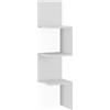 Vicco Libreria angolare da terra Paolo, Bianco, 28 x 116.4 cm