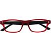 OPULIZE Uv Reader Gommato Rosso Nero Occhiali Da Lettura Uomo Donna Uvr033 +2,00 - 50 Gr