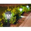 beper P207ILO040 Set di 4 Lampade Solari per Vialetti e Giardini con Picchetto, Accensione Automatica al Buio, Fissaggio Facile, Design Elegante, Autonomia 6-8 Ore, Protezione IP44