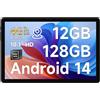 ALLDOCUBE iPlay 60S 4G Tablet, 10,1 pollici Android 14 con 2 altoparlanti, 12GB RAM 128GB ROM, Tablet PC Octa-Core HD 1280 * 800 Incell Display, Widevine L1, 4G LTE Dual SIM, 5 MP/8 MP, GPS, 6200 mAh
