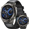 ESFOE 2025 Militare Smartwatch Uomo con GPS,Impermeabile 5ATM&IP69K,1,43 AMOLED Orologio Smartwatch Uomo con Chiamate Bluetooth Durata 45 Giorni,Bussola,Pressione,170 Modalità Fitness Tracker Pelle