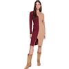 Trendyol Abito Midi Aderente in Maglia Donna Vestito, Borgogna, S