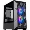 Cooler Master TD300 Case PC Mesh - Mini-Tower,Elevato Flusso d'Aria, 2 x 120mm Ventole ARGB,Supporto MB Micro-ATX e Mini-ITX,Pannello Laterale in Vetro Temperato,Coperchio Rimovibile,Hub ARGB/PWM