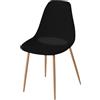 FORNOR Sedia, Legno, Nero, 45 x 48 x 85 cm