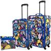 ITACA - Set Valigie Morbide. Set Valigia Bagaglio a Mano - Durevole Trolley Bagaglio a Mano - Set Trolley con Serratura Combinazione. Set di Valigie, Blu