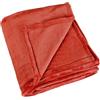 Linder - Plaid rettangolare morbido e coccooning - Colore arancione mattone - 100% poliestere - Dimensioni 130 x 180 cm - Collezione Cocoon
