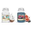 Yankee Candle Candela Profumata In Giara Grande, Latte Di Cocco, Durata Fino A 150 Ore, Bianco & Candela profumata in giara grande, Delizia al gelso e ai fichi, Durata Fino a 150 Ore