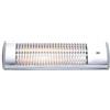 Eden pulse Stufa al quarzo argento kit di installazione 13x11,5x54 interruttore 2 barre al quarzo 2 potenze 1200W