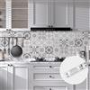 Abyssaly Adesivi per Piastrelle Bianco e Grigio, Piastrelle Adesive Cucina, Rotolo Adesivo per Mobili Mattonelle Bagno Rivestimento 44 x 300 cm